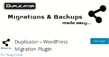 Plugins imprescindibles WordPress Duplicator