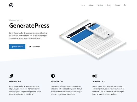 Tema para WordPress Gratis llamado GeneratePress