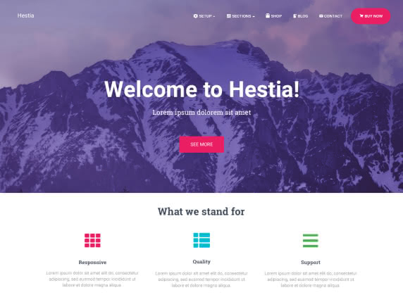 Tema para WordPress Gratuita Hestia