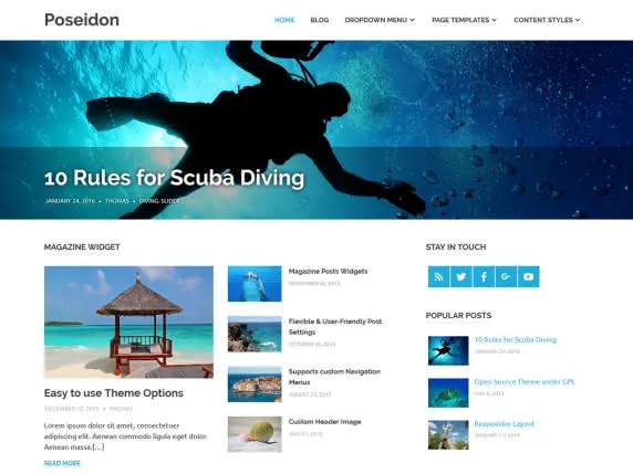 Tema para WordPress Gratis Poseidon