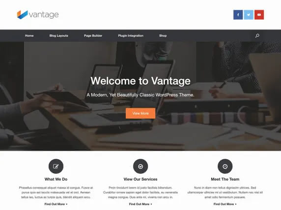 Vantage Tema para WordPress Gratis