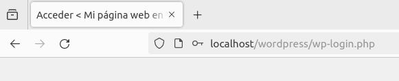 URL de acceso a WordPress en Ubuntu 22.04 con LAMP